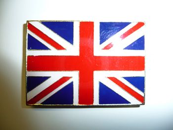 Union jack metal fridge magnet